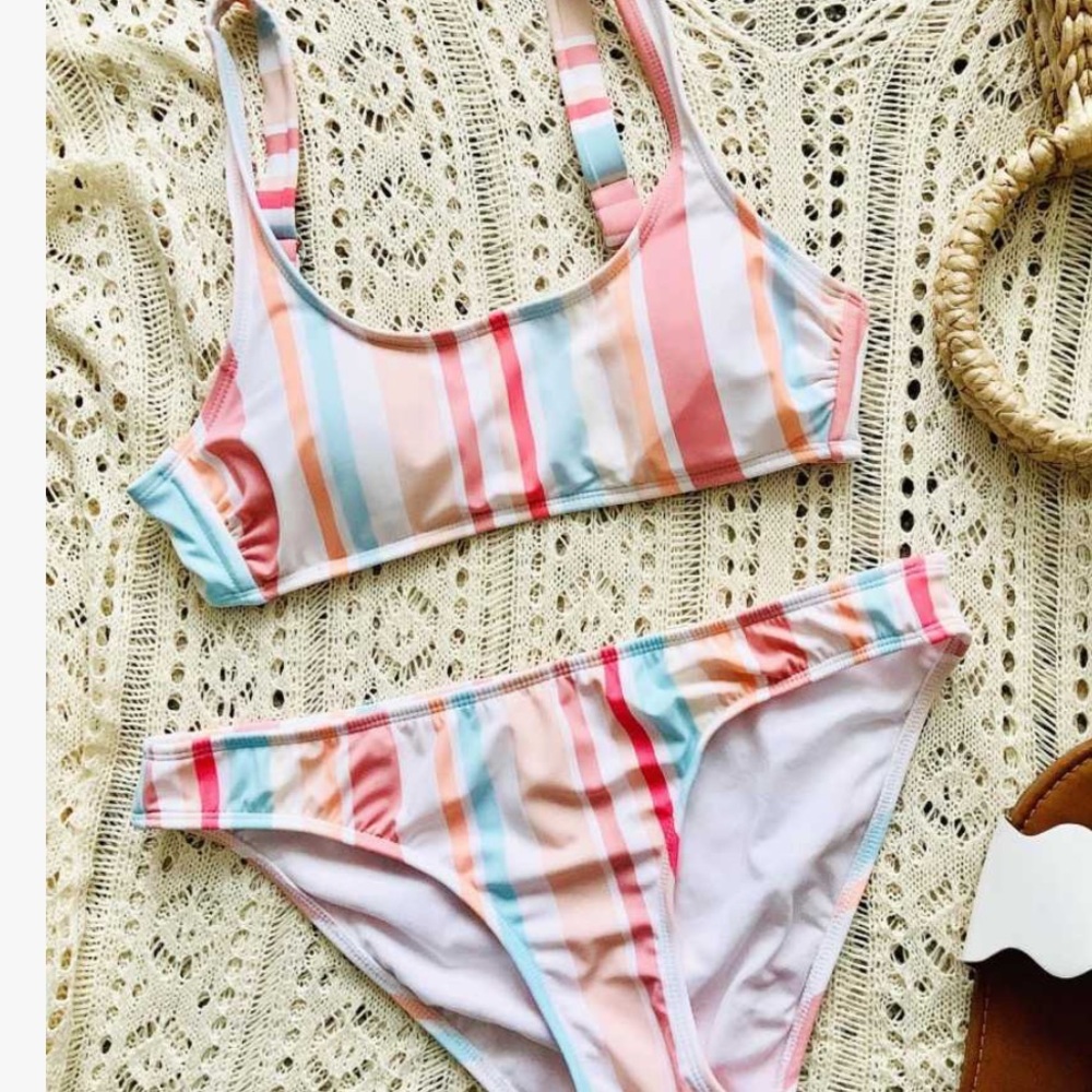 Striped bikini